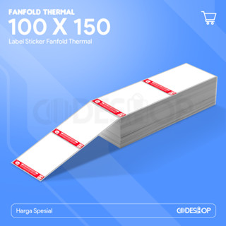熱敏貼紙標籤 100x150 A6 紙 100 x 150 mm 折疊內容 500