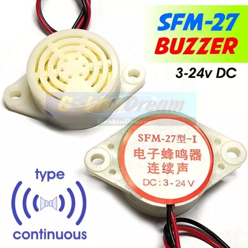 Sfm-27-i 蜂鳴器揚聲器有源壓電壓電連續 3V-24V 3-24V