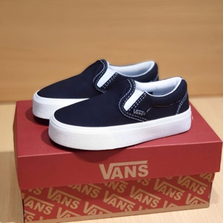 范斯 Hitam vans 童鞋 vans slip on OG 黑色男孩女孩鞋 vans kids