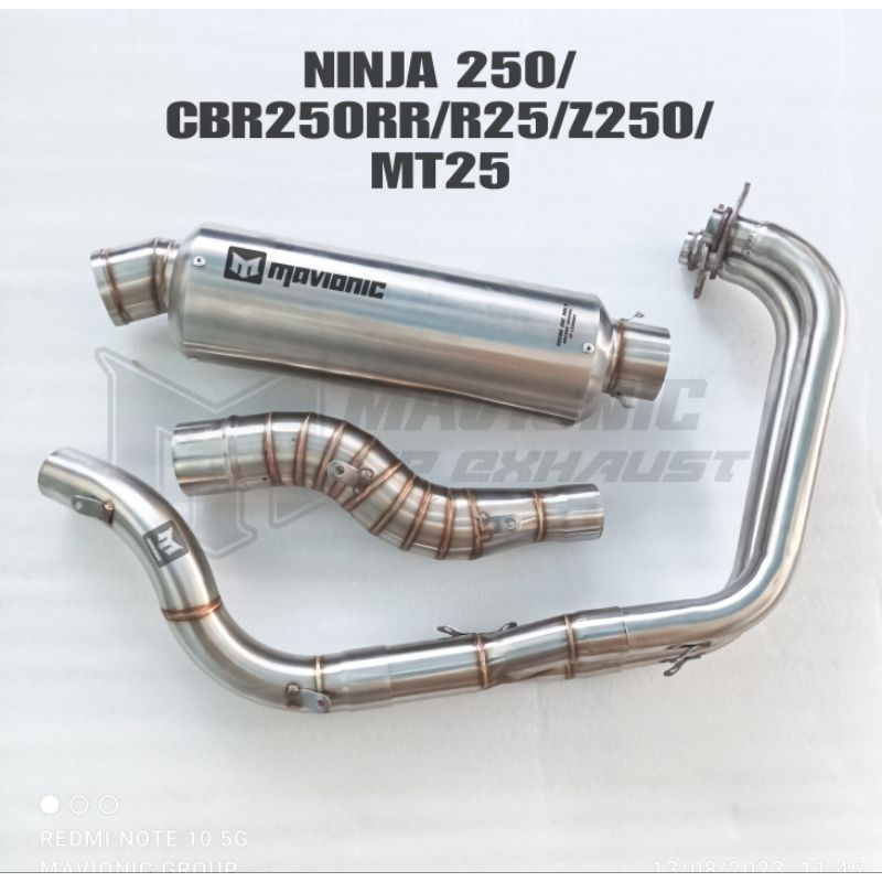 排氣賽車全套ninja250/cbr250rr/r25/mt25/z25 2缸250CC原裝救世主三重奏系列