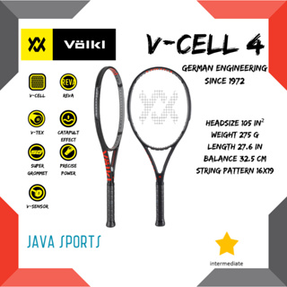 Volkl V-CELL 4 網球拍原裝中號 105 in2 275g