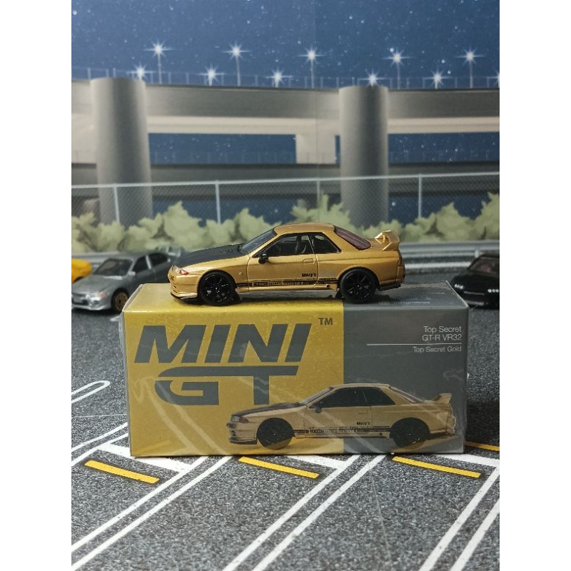 NISSAN Mini GT TOP SECRET GT-R VR32 頂級秘密黃金 MINI GT R32 頂級秘密黃