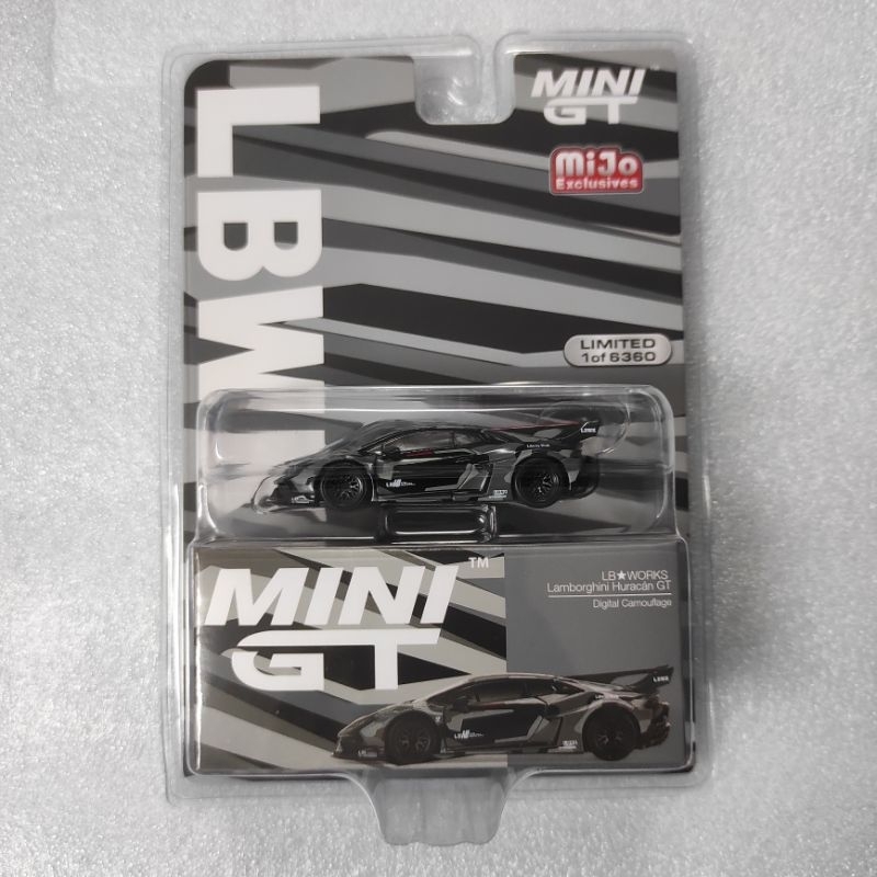 Mini GT 398 MIJO LB WORKS 蘭博基尼 HURACAN GT 數碼迷彩泡罩包