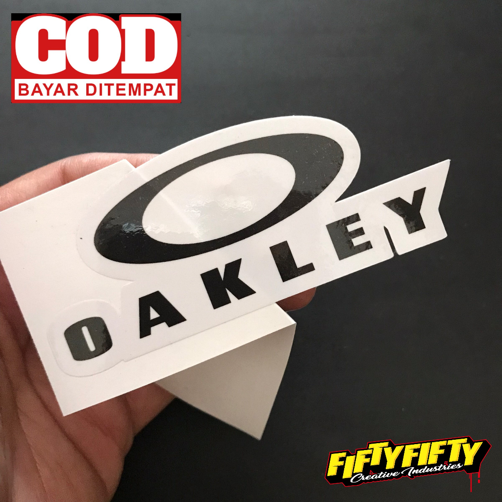 Oakley Print Cut LOGO貼紙光面覆膜印刷貼紙摩托車汽車頭盔貼紙已經成型設計圖案