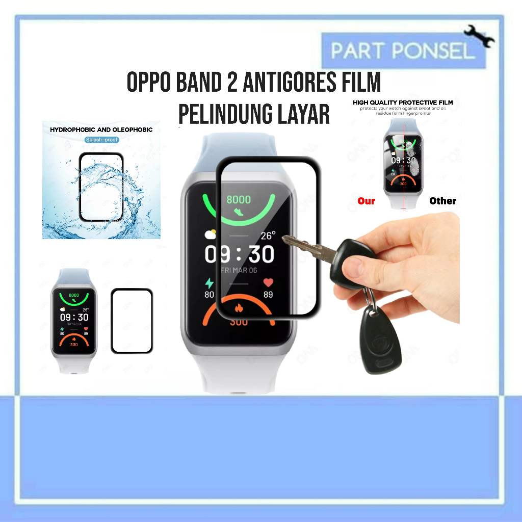 Layar oppo Band 2 防刮屏幕保護膜 Smartband 防刮屏保護 oppo band2