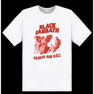 Katun 黑色 SABBAT BLACK SABBAT HEAVEN AND HELL/T 恤高級 T 恤中性棉 T