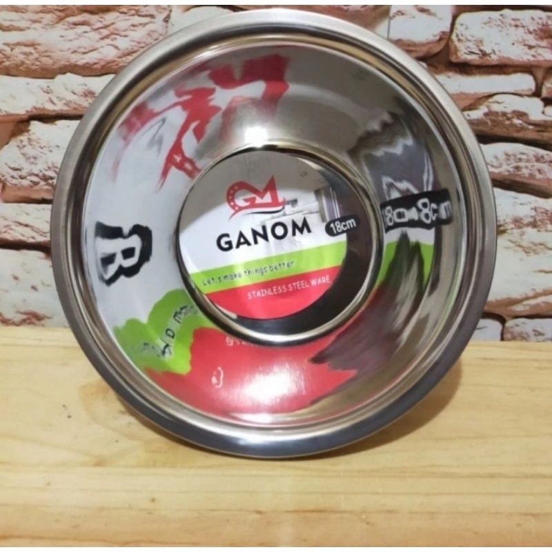 Ganom 不銹鋼盆 32cm SNI 水果蔬菜洗滌容器