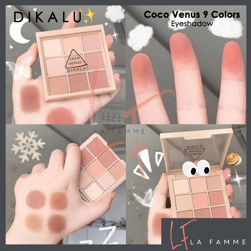 Dikalu Coco Venus NUDE 啞光眼影盤熒光筆閃光啞光防水 X036