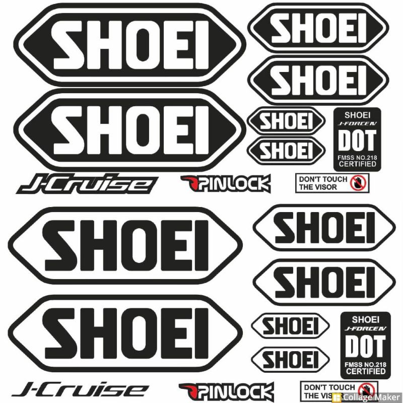 Shoei j Cruise logo 貼紙 1set 打印切割模型