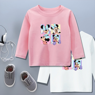 米老鼠 T 恤 1-12 歲女孩新款迪士尼 T 恤 2023 Littledream