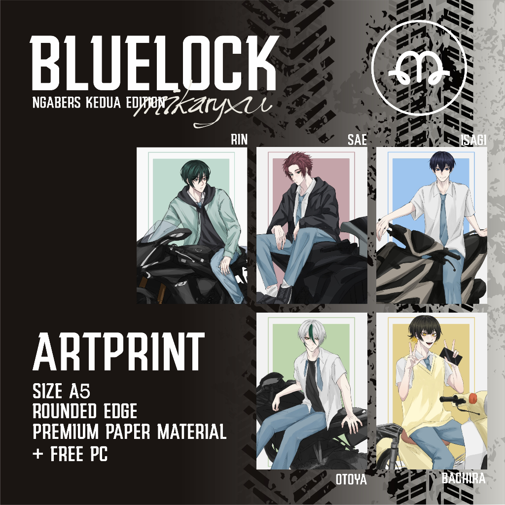 Mikaryxu x bigmadamerch 的 Blue LOCK PREMIUM ARTPRINT 和照片卡