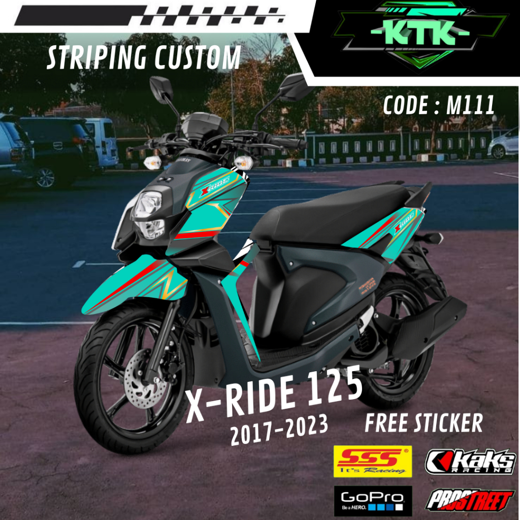 山葉 Lis 條紋貼紙變體配件清單保護貼車身標誌標誌摩托車 Yamaha X Ride X-Ride 125 M111