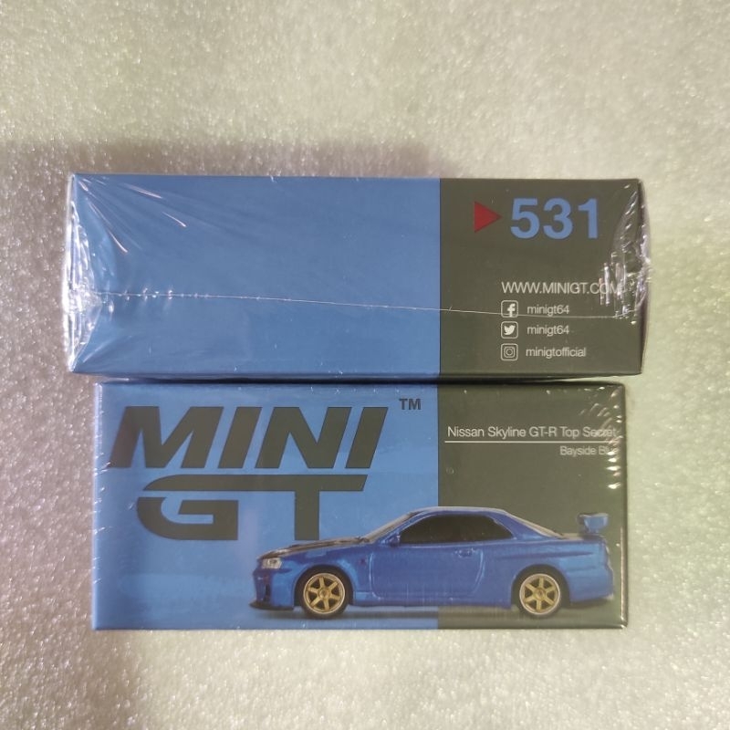 Mini GT 531 NISSAN SKYLINE GT-R R34 頂級秘密拜斯德藍
