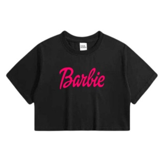 露臍上衣 T 恤 Barbie TEXT Quality Ages 1-12 歲/Children berbi T 恤/