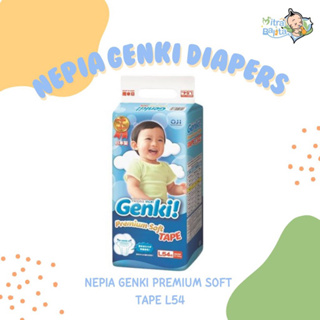 Nepia Genki 優質軟膠帶 L 54 嬰兒紙尿褲