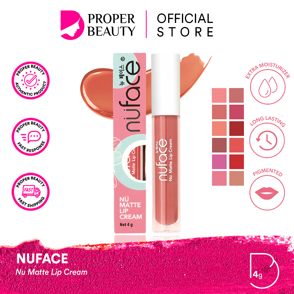 Nuface Nu Matte Lip Cream Indonesia Lip Cream 4g Extra Moist