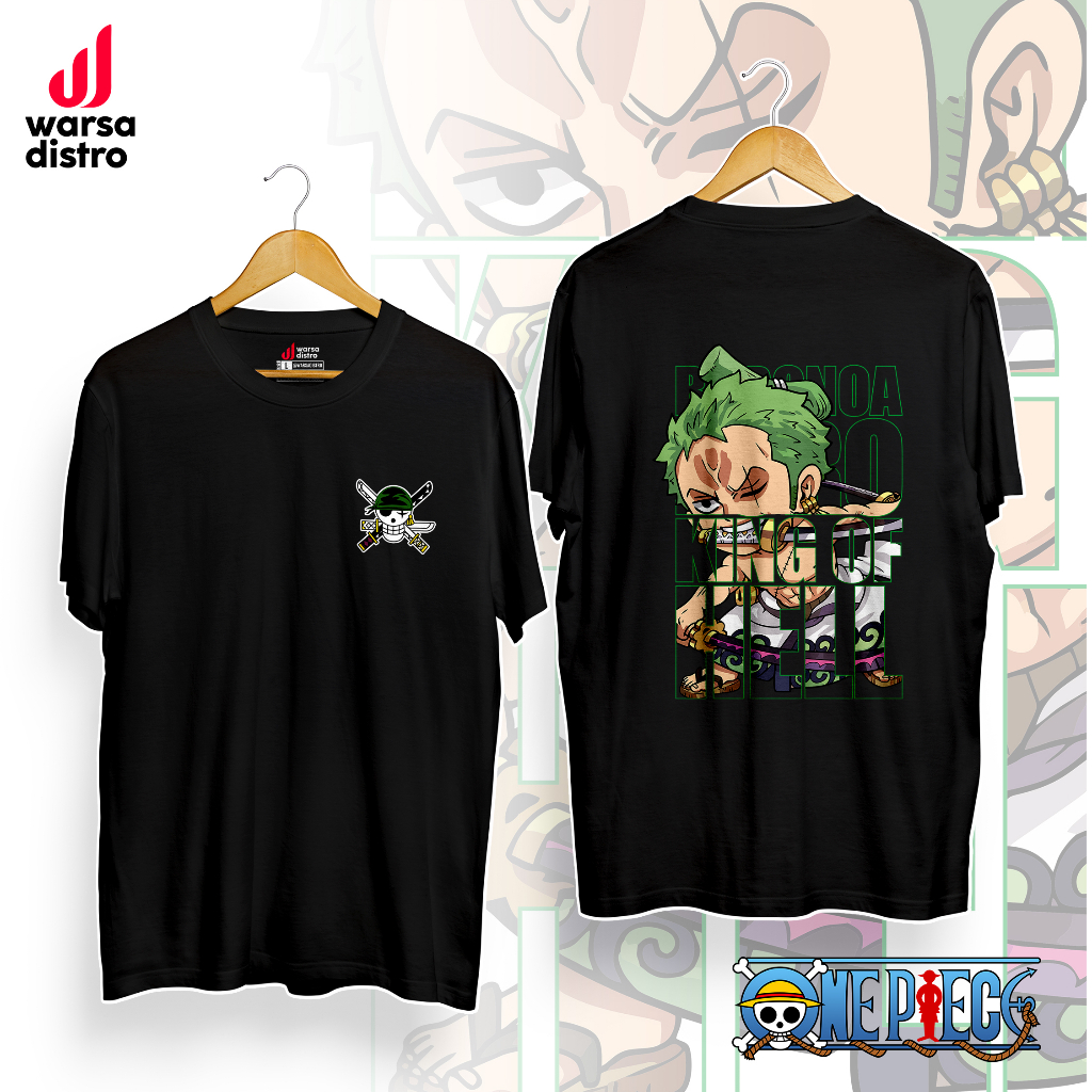 Hitam Roronoa Zoro 黑色獨家一件 sablon T 恤