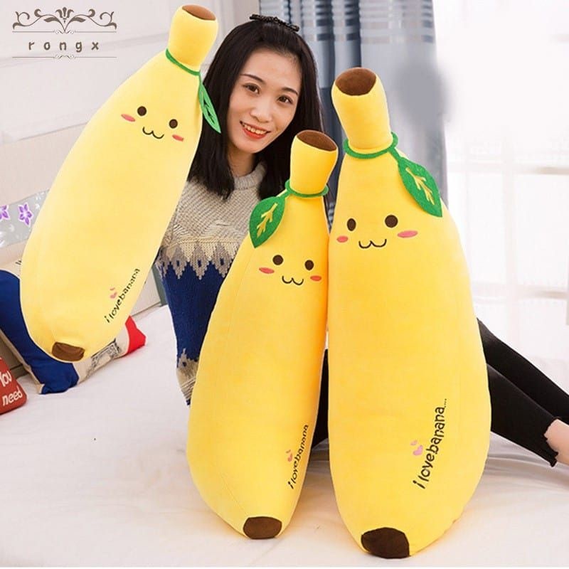 可愛可愛香蕉娃娃抱枕光滑柔軟材質 SNI 香蕉抱枕