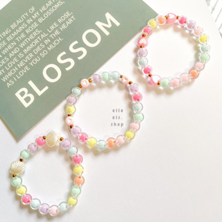 Rainbow Beads 韓國珠子愛心手鍊 CODE 114