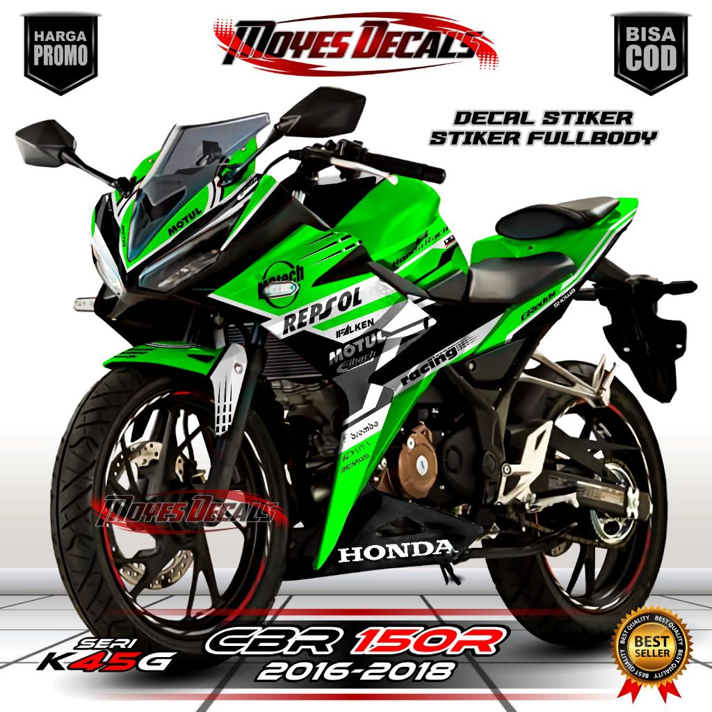 HONDA 貼花貼紙變化全身本田 Cbr 150R K45G 設計 Motiv Repsol