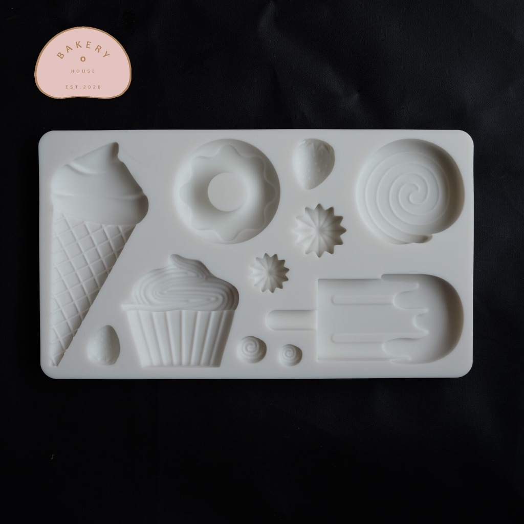 新款模具矽膠模具模型圖案冰淇淋紙杯蛋糕棒棒糖模具裝飾工具矽膠蛋糕裝飾
