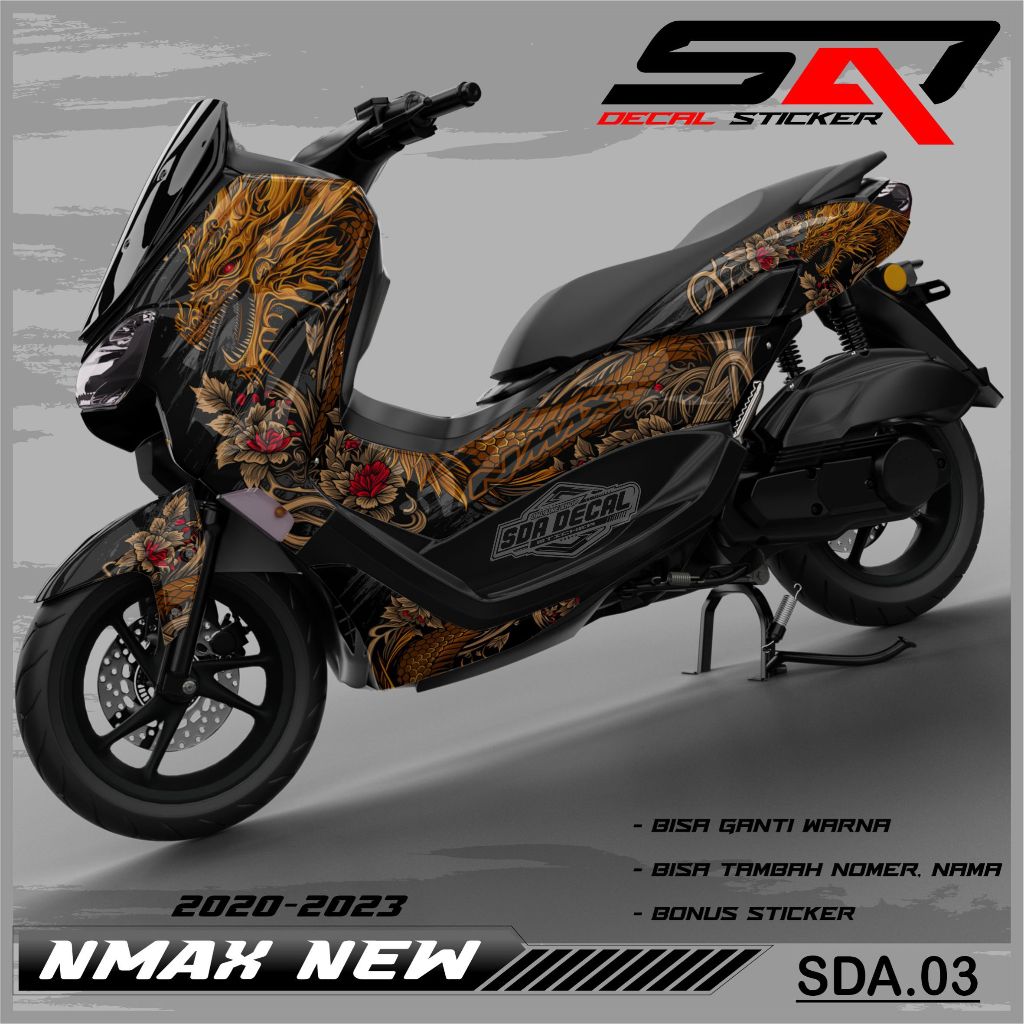 貼花貼紙定制全身 NMAX 全新 2020-2023 貼花貼紙變化電機 NMAX NEW SDA.03