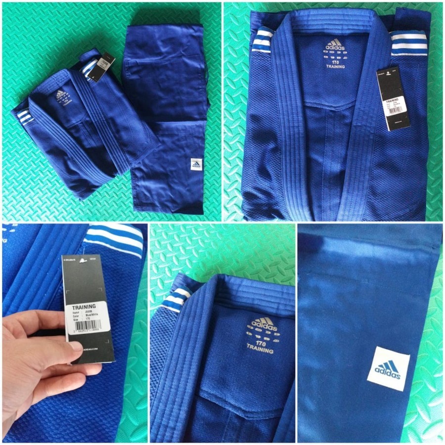 愛迪達 Judogi ADIDAS TRAINING 藍色條紋襯衫