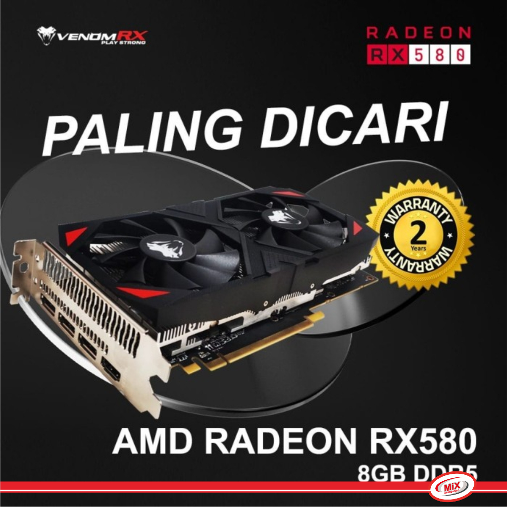 Vga 毒液 RADEON RX580 8GB DDR5 卡