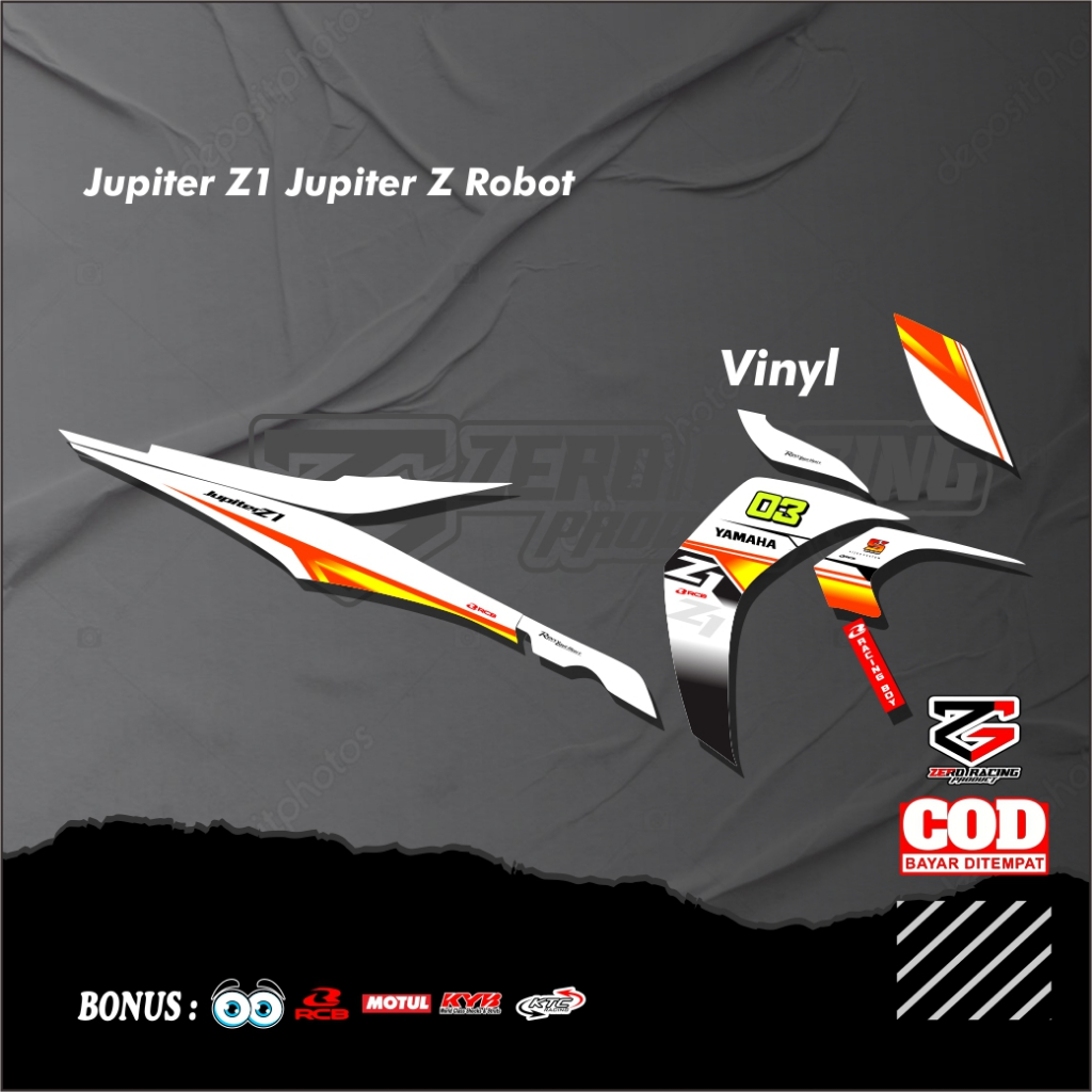 山葉 雅馬哈 jupiter z1 jupiter 機器人摩托車條紋貼紙最新設計免費要求名稱 nmr 顏色等