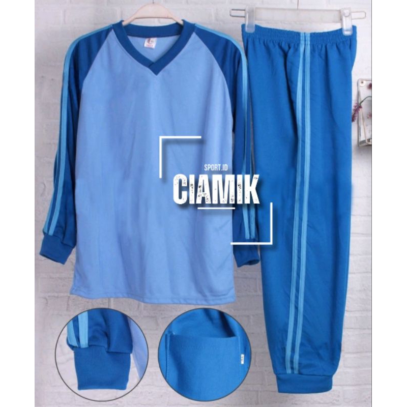 兒童運動服套裝小學生運動服小學生藍色土耳其