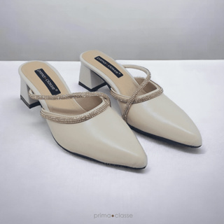 Prima CLASSE Colcci 2318 穆勒鞋女式高跟鞋 5 厘米奶油色