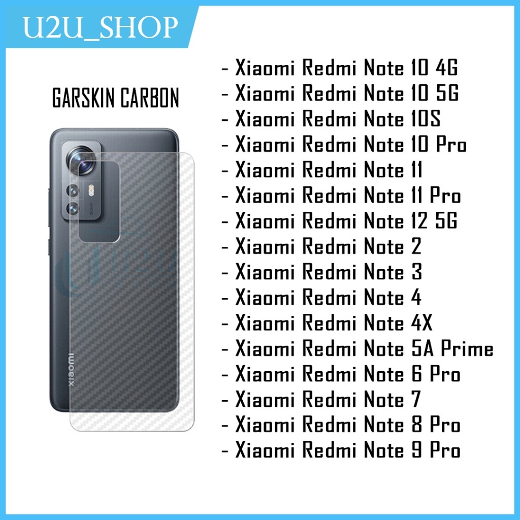 XIAOMI REDMI Garskin 碳纖維小米紅米 Note 12 Pro 5G Note 12 Pro 4G N