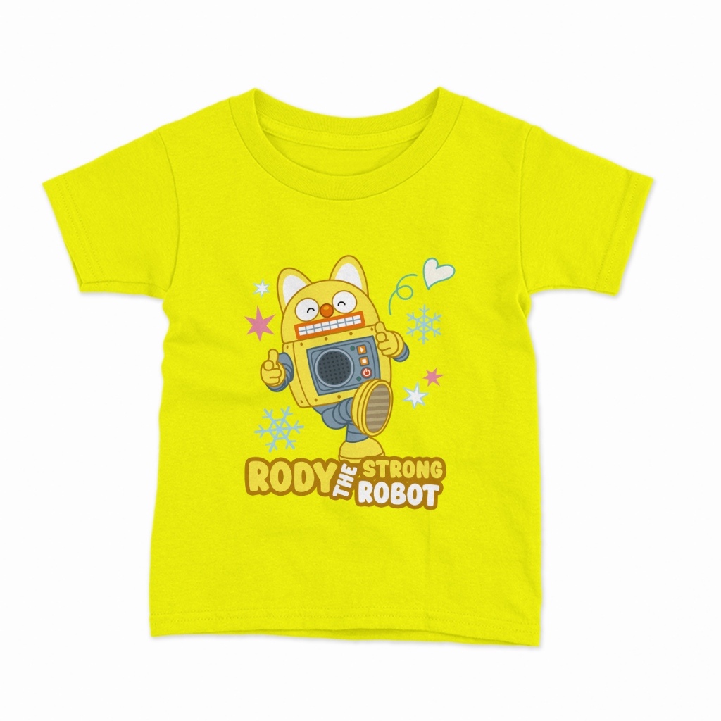 Bappier T 恤 Rody The Strong 機器人衣服 Distro 獨特可愛兒童設計 1 12 歲