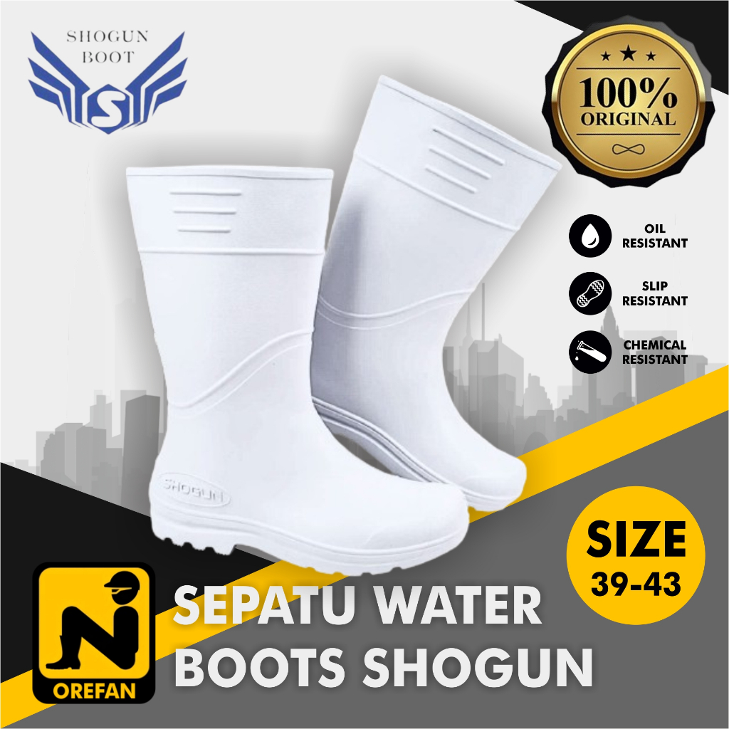 Putih shogun boots 白色水空氣安全鞋 shogun 白色