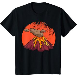 兒童 T 恤 Distro Premium Volcano Magma Eruption Volcanology Lav