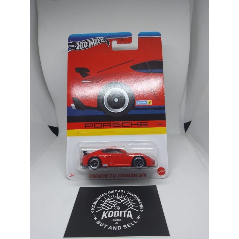 HOT WHEELS Merah 風火輪門廊 718cayman Gt4 紅色