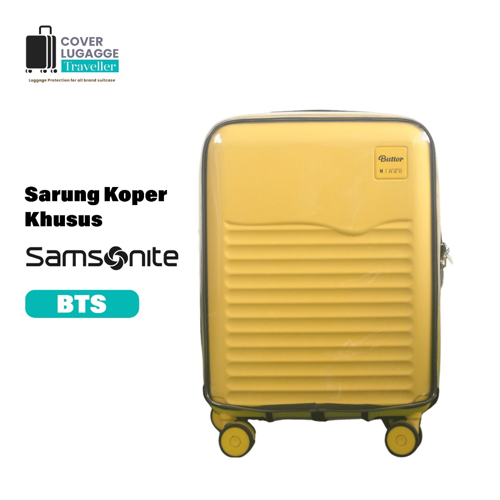SAMSONITE 行李箱保護套全米卡旅行箱專用新秀麗紅x BTS黃油旅行箱