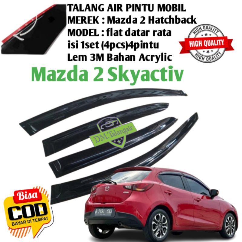 Mazda 2 Skyactiv 汽車天溝 2014-2019 平面平面平面模型 4 件