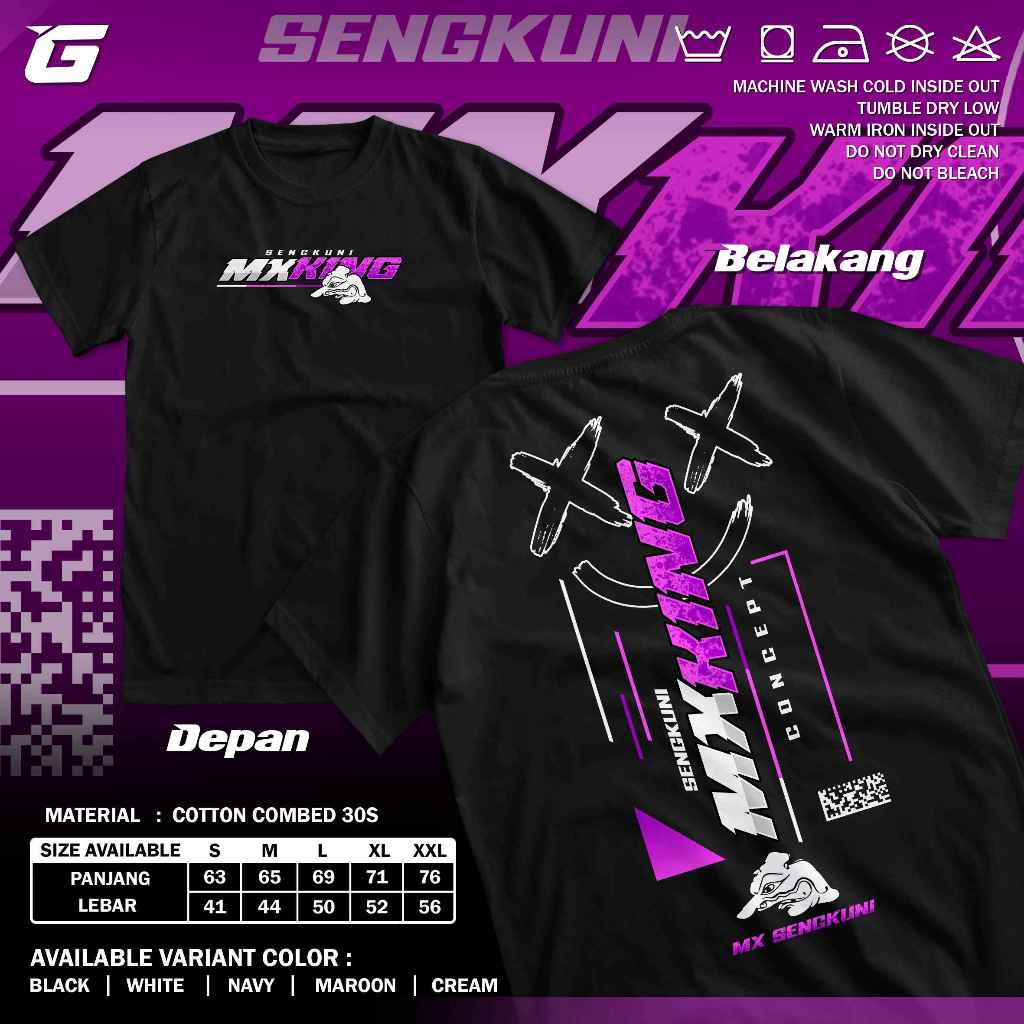 山葉 T 恤 Racing MX King Concept Sengkuni 襯衫 Distro 摩托車雅馬哈 Jupi