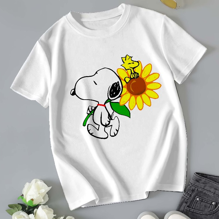 Sunflower SNOOPY T 恤女士 T 恤 DISTRO 本地短袖 T 恤.標籤