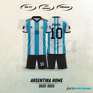 阿根廷國家隊足球球衣主場全印卡塔爾世界杯球衣 FIFA 世界杯 2022/2023