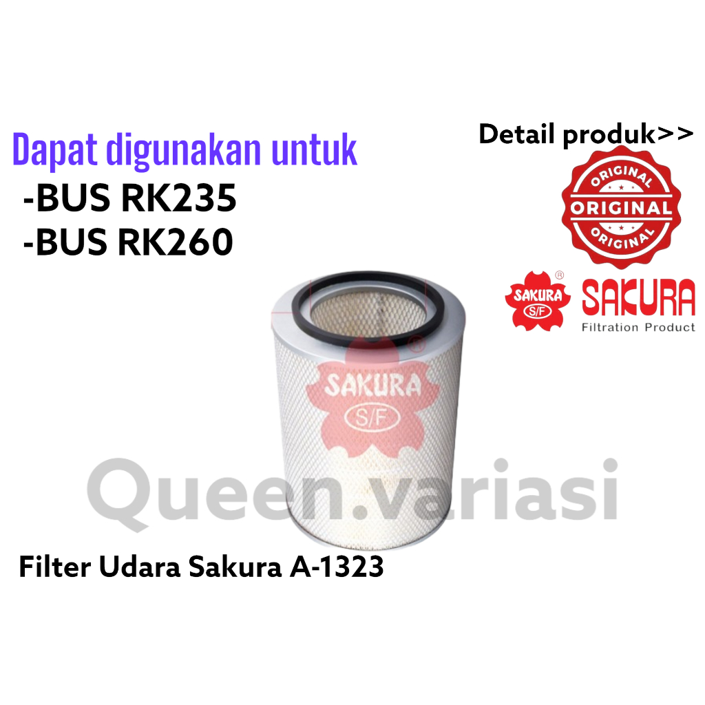 日野巴士卡車空氣濾清器 RK235 RK260 SAKURA A-1323