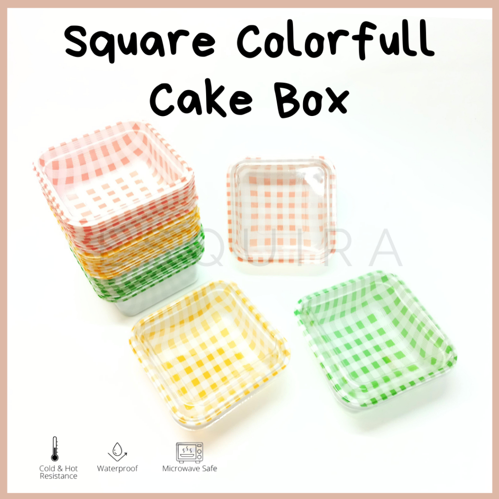 方形創輝蛋糕盒 PET 蓋 10 件