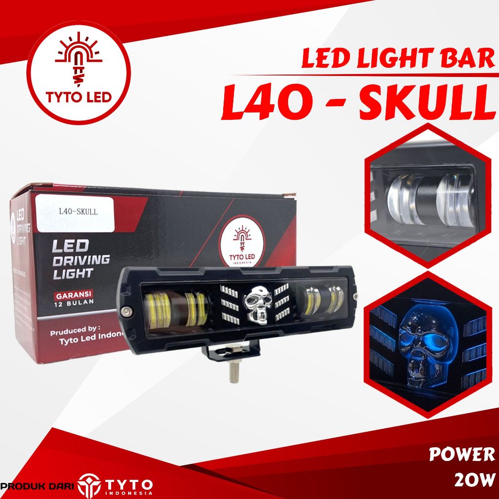 Tyto LED L40 骷髏 LED 燈條 RGB 20W 6 英寸黃色白色