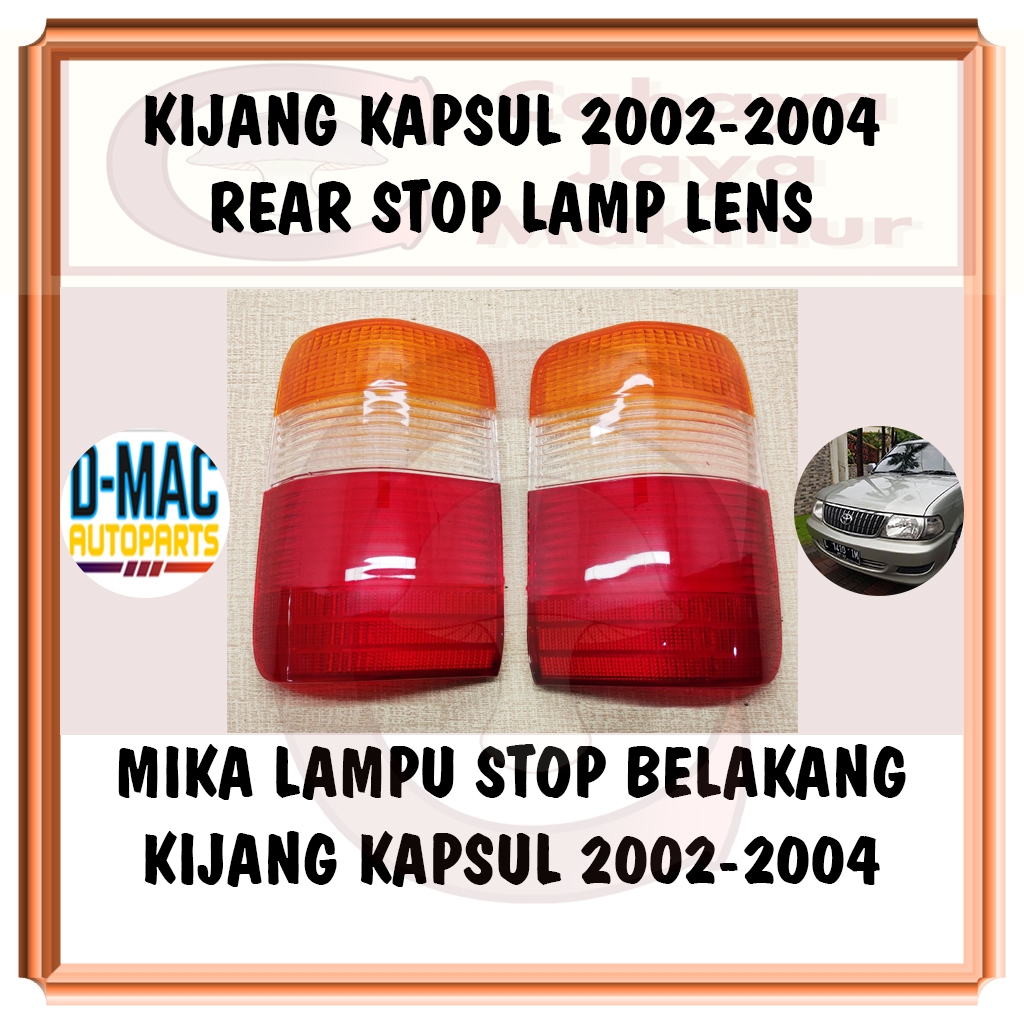 Pcs Mika 玻璃燈剎車燈剎車轉向信號森後豐田 Kijang Capsule LGX Krista KF 60 7K
