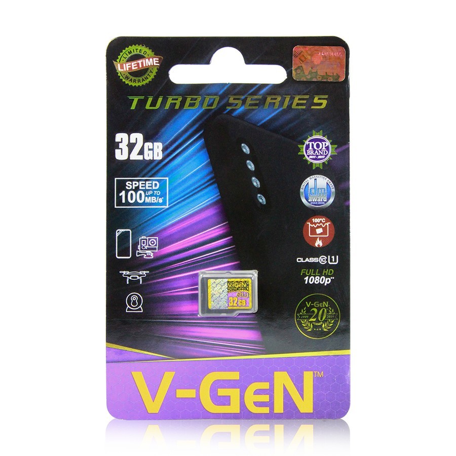 Micro SD V-GeN Turbo 32GB 100MB/S MicroSD 存儲卡 VGEN Class 10