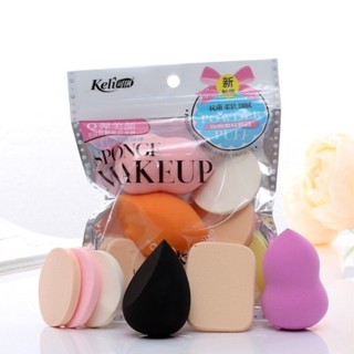 BEAUTY BLENDER 化妝海綿 1 套含 6 件清潔粉底海綿化妝美容攪拌器海綿粉撲化妝粉撲面部