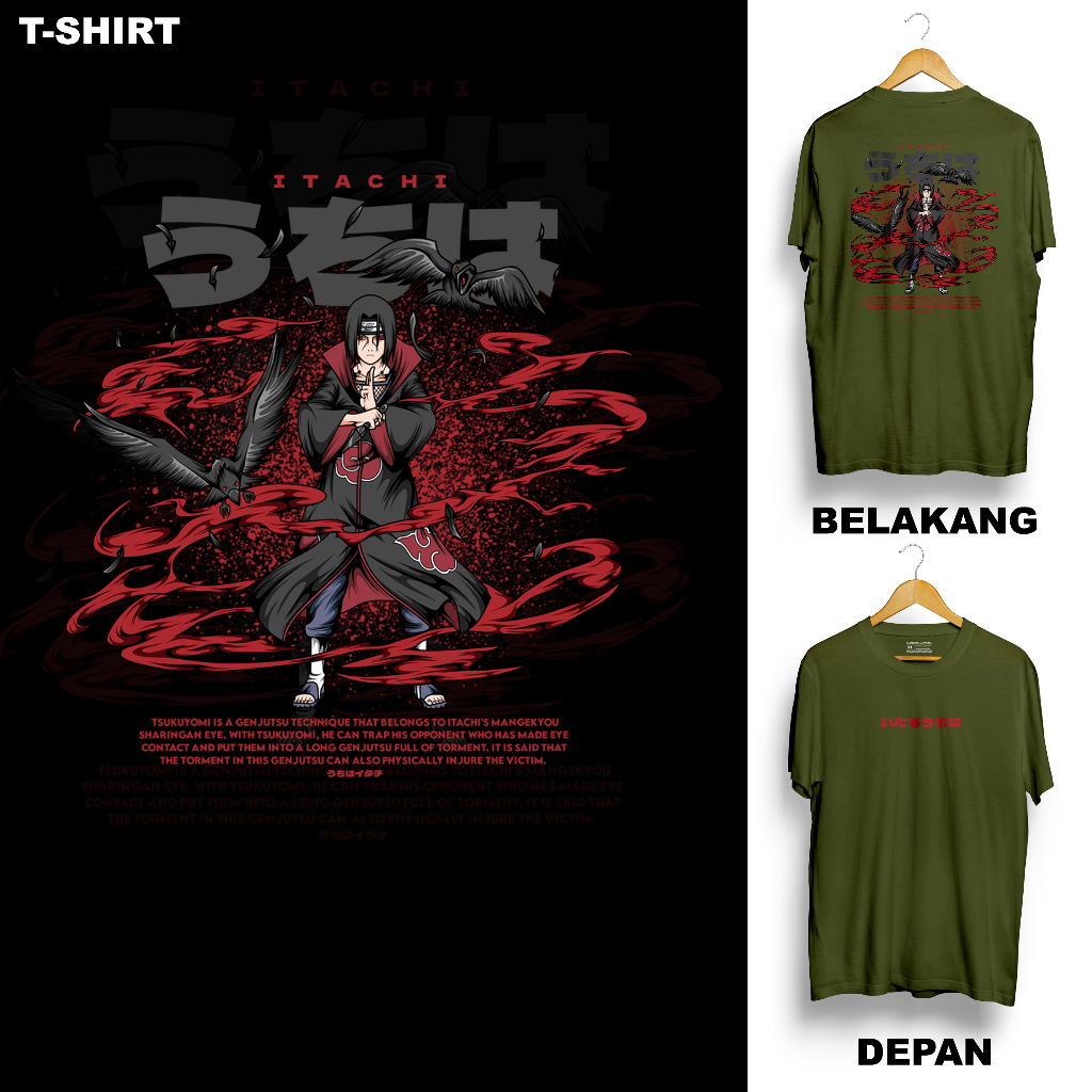 ITACHI 成人 T 恤動漫 NARUTO BORUTO CHARACTER ITACHI UCHIHA
