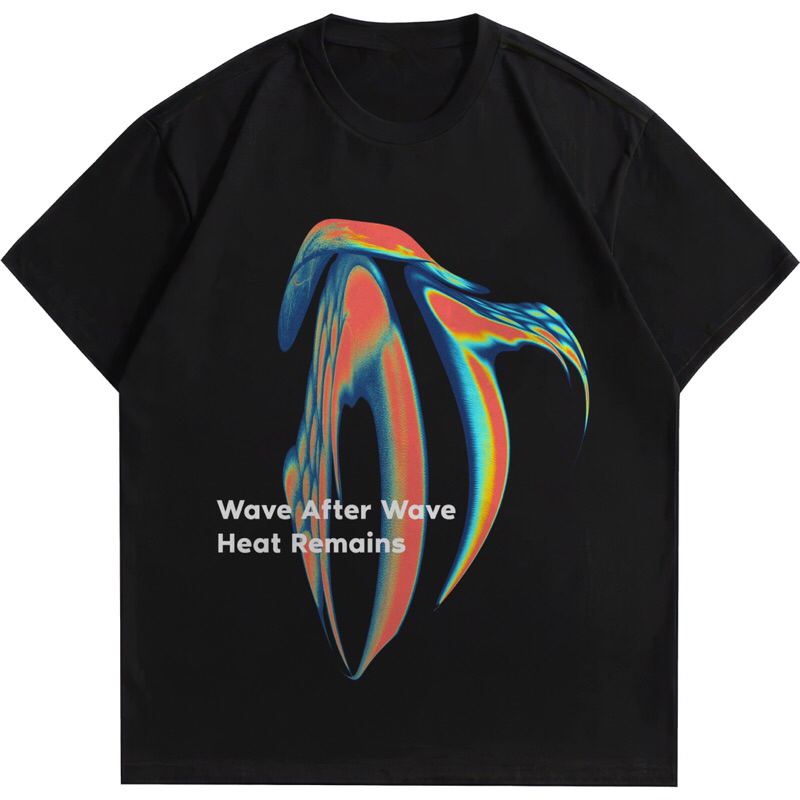 Wrldstudios T 恤 Heat Wave 黑色 20 年代