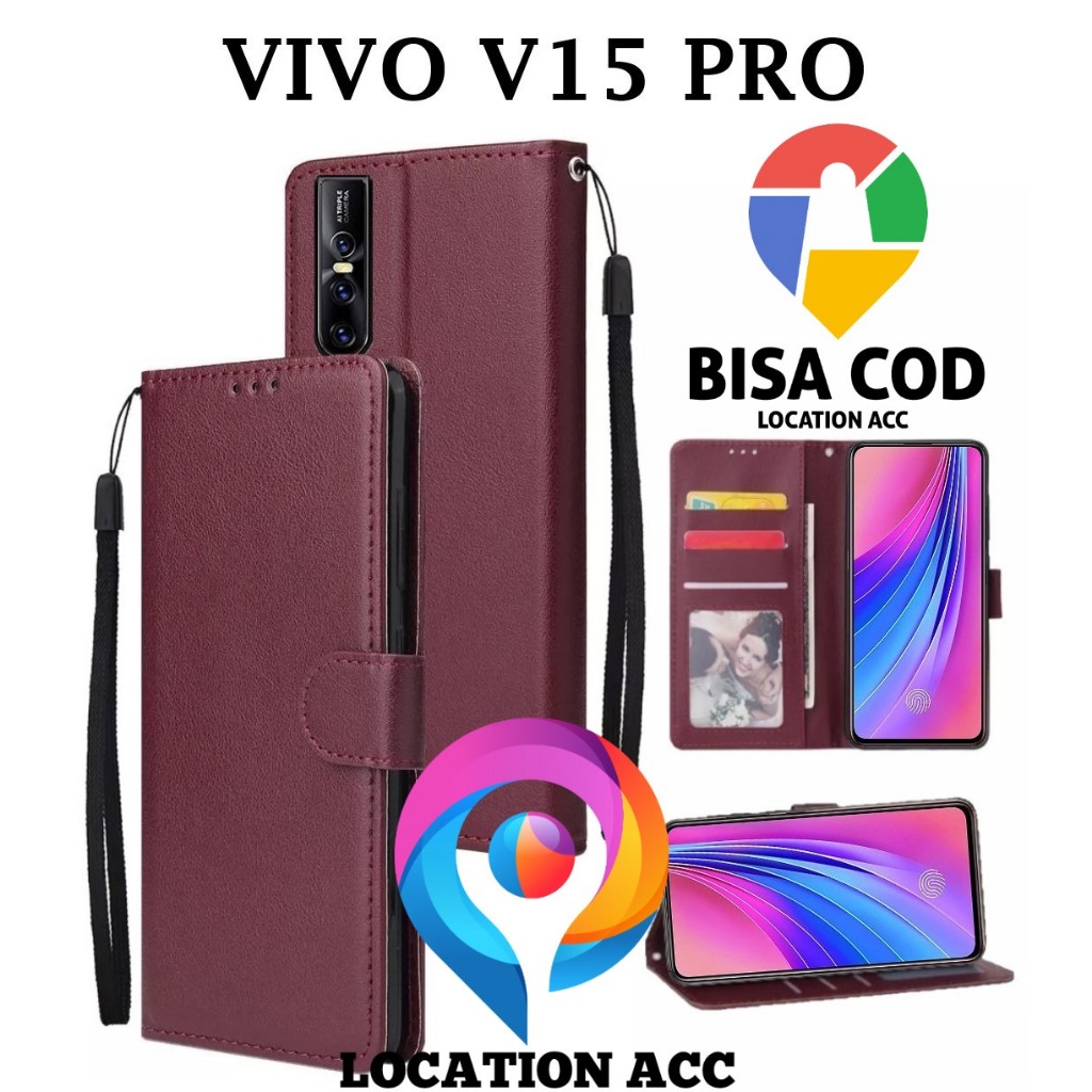 Vivo V15 PRO 翻蓋皮套高級翻蓋錢包皮套適用於 VIVO V15 PRO 錢包套-翻蓋皮革-書套